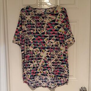 LuLaRoe Vibrant Geometric Short Sleeve Tee